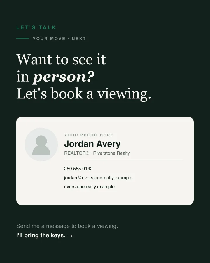 Closing slide with the agent's contact details